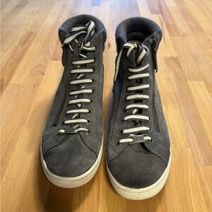 UGG Gray High-Top Sneakers with Suede Finish